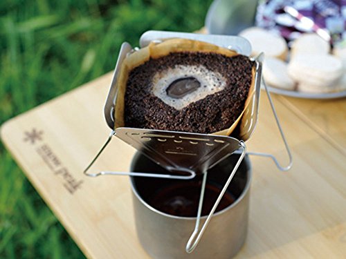 Snow Peak Collapsible Coffee Drip - Compact Camping & Backpacking Gear - Stainless Steel - 4.9 oz