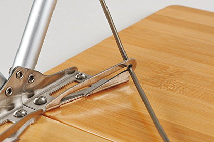 Snow Peak Renewed Bamboo My Table - Lightweight Table with Foldable Legs - Bamboo, Aluminum - 4 Ibs