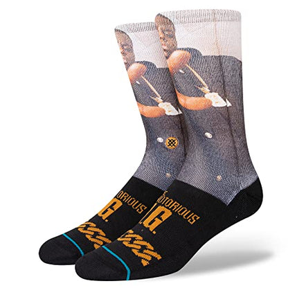 Stance The King Of Ny Crew Socks (Medium, Black)