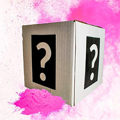 Chameleon Colors Gender Reveal Smoke Bomb Box-with 5 Pounds of Pink Gender Reveal Chalk Powder-Creates a 60-Second Color Powder Cloud-Safe and Great for Gender Reveal Parties, Photos, and Videos
