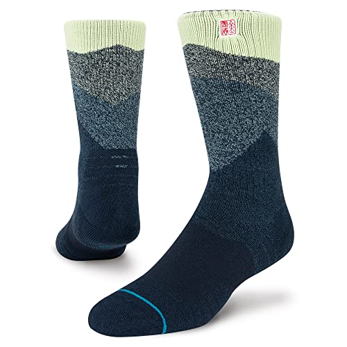 Stance 4 Peaks Crew Socks (Medium, Navy)