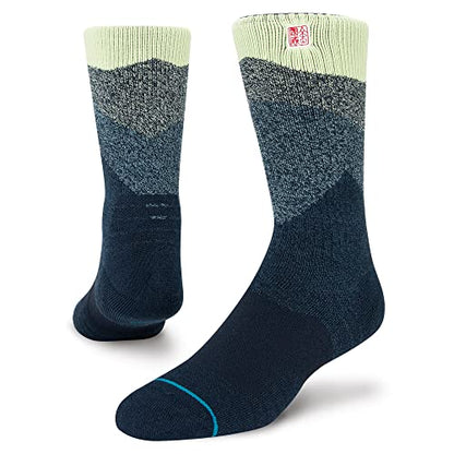 Stance 4 Peaks Crew Socks (Medium, Navy)