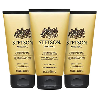 SCENT BEAUTY Stetson Original Deep Clean Face & Beard Wash 3 Pack