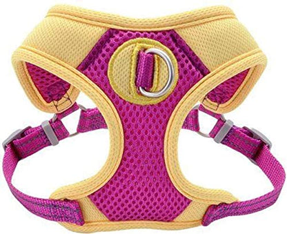 Coastal - Pro Reflective Mesh Dog Harness - Comfortable and Bright for High Visibility - Purple with Yellow - 1‚Äù x 22"-28"