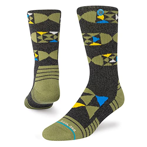 Stance Geodes Crew Socks (Large, Black)
