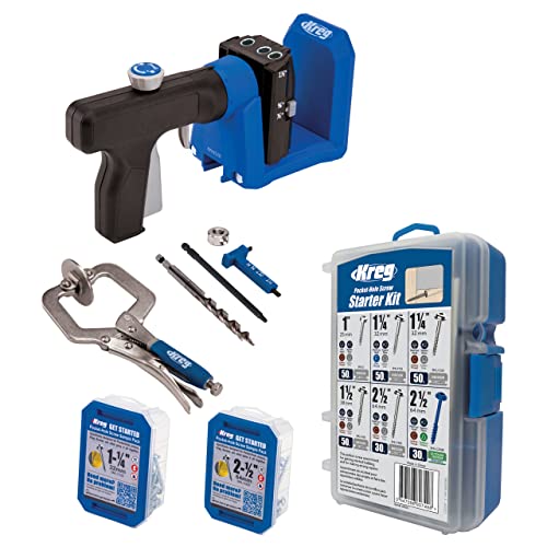 Kreg Pocket-Hole Jig 520PRO with Starter Screw Kit, Blue, KPHJ520PRO-22