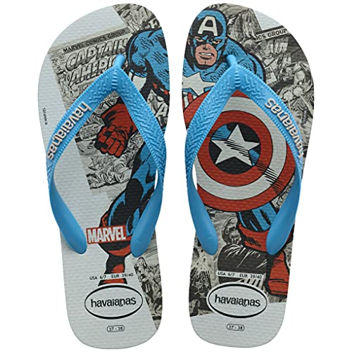 Havaianas Kid's Top Marvel Classics Flip Flop Sandals - Captain America, 9 Children