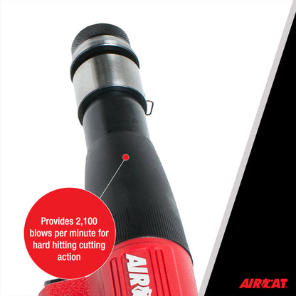 AIRCAT 5200-A-T Long Stroke Air Hammer,Red & Black