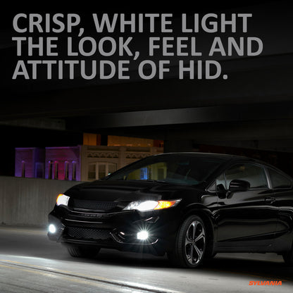 SYLVANIA - 5201 (PS19W) SilverStar zXe Fog High Performance Halogen Fog Light Bulb - Bright White Light Output, HID Attitude, Xenon Fueled Technology (Contains 2 Bulbs)