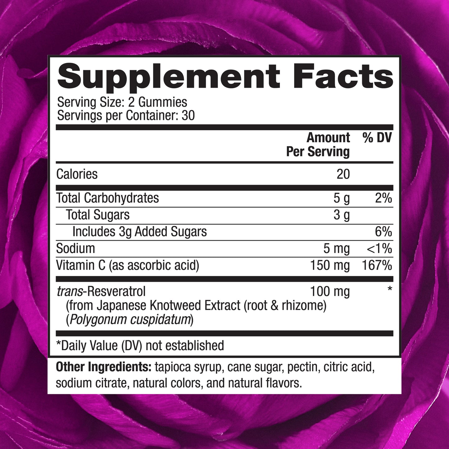 RSV RESVERATROL GUMMIES 60CT (100mg) 2PK