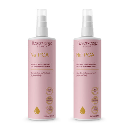 Reserveage Na-PCA Spray - Moisturizing Body Lotion for Dry Skin - Anti Aging Face Moisturizer for Women and Men with Eucalyptus Essential Oil, 8 Fl Oz (Pack of 2)