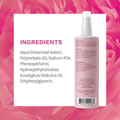 Reserveage Na-PCA Spray - Moisturizing Body Lotion for Dry Skin - Anti Aging Face Moisturizer for Women and Men with Eucalyptus Essential Oil, 8 Fl Oz (Pack of 2)