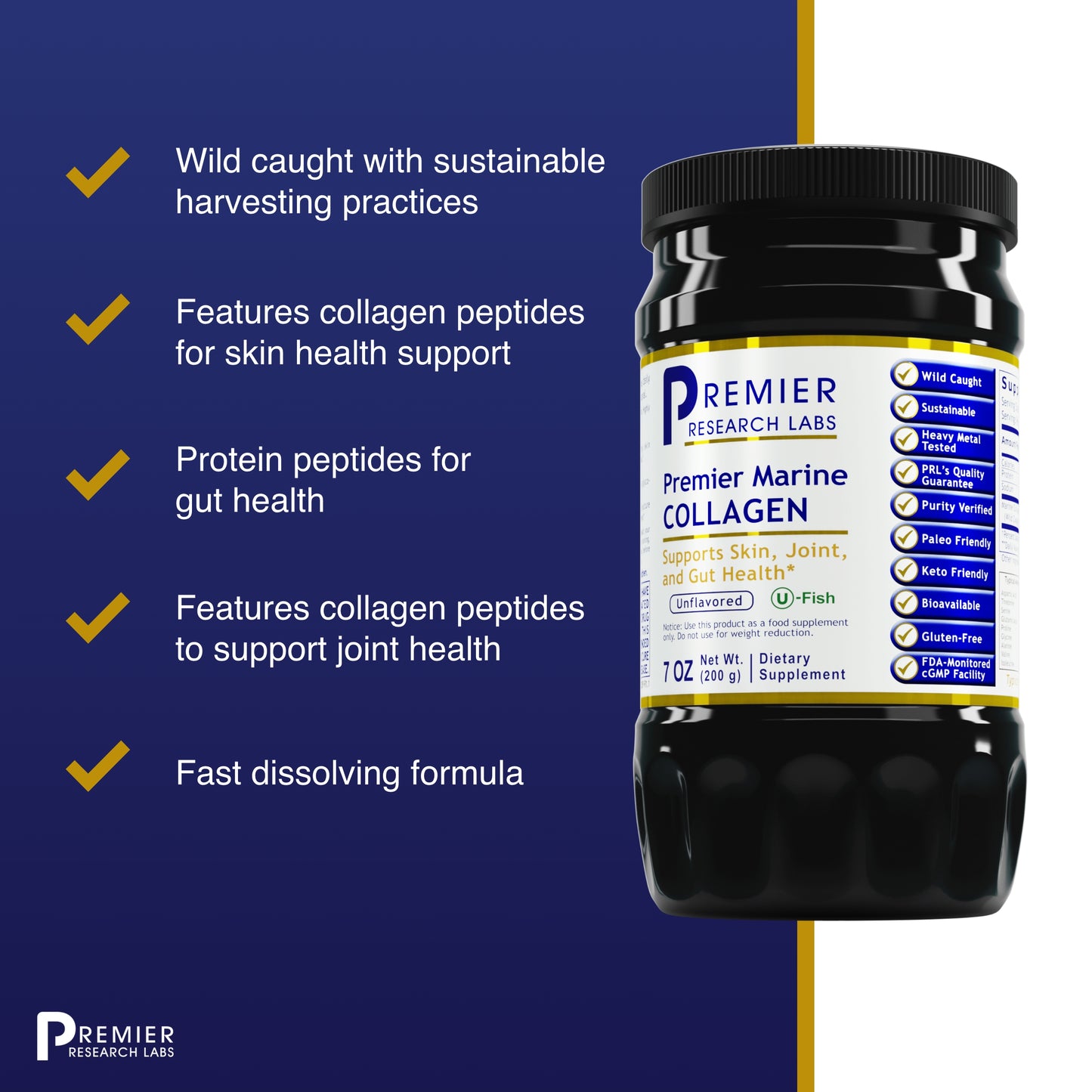 Premier Research Labs Marine Collagen, 7 oz (Powder)