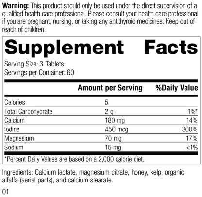 Standard Process Min-Tran - Whole Food Nervous System Supplements, Stress Relief with Iodine and Magnesium - Vegetarian, Gluten Free - 360 Tablets