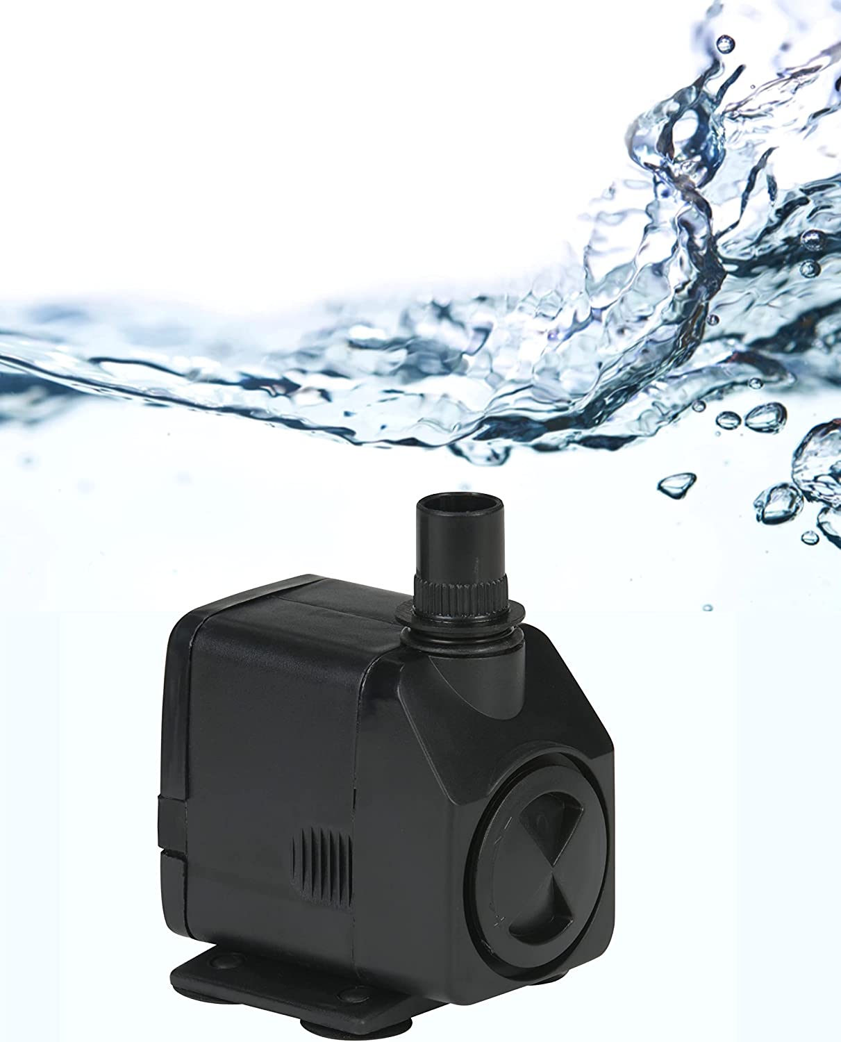 Little Giant PES-130-PW 115-Volt, 130 GPH Magnetic Drive Fountain/Pond Pump with 6-Ft. Cord, Black, 566716