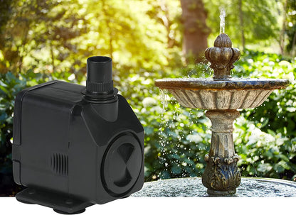 Little Giant PES-290-PW 115-Volt, 300 GPH Magnetic Drive Fountain/Pond Pump with 6-Ft. Cord, Black, 566717