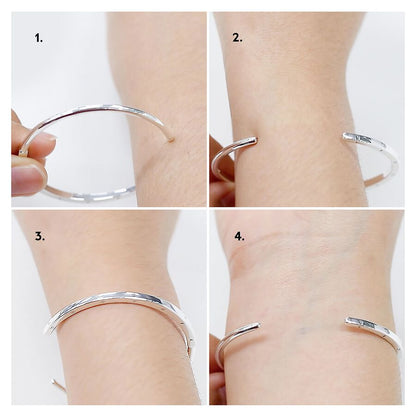 PANDORA Jewelry Signature I-D Open Bangle Bracelet for Women - 14k Gold-Plated - 6.9¬î, With Gift Box
