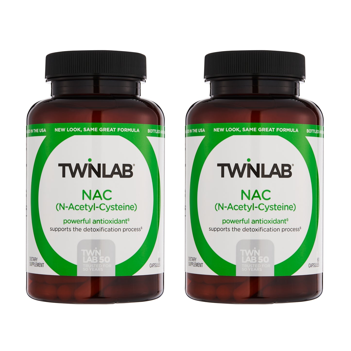 Twinlab TWL NAC (N-Acetyl-Cysteine) Caps 60 (Pack of 2)