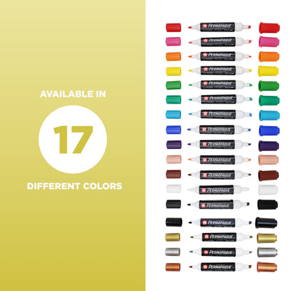 SAKURA Permapaque Artist's Gift Set, Dual Point Opaque Paint Markers, Ass't Archival Colors, 17 PK