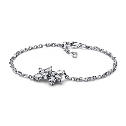 Pandora Sparkling Herbarium Cluster Chain Bracelet, 7.1 in,With Gift Box