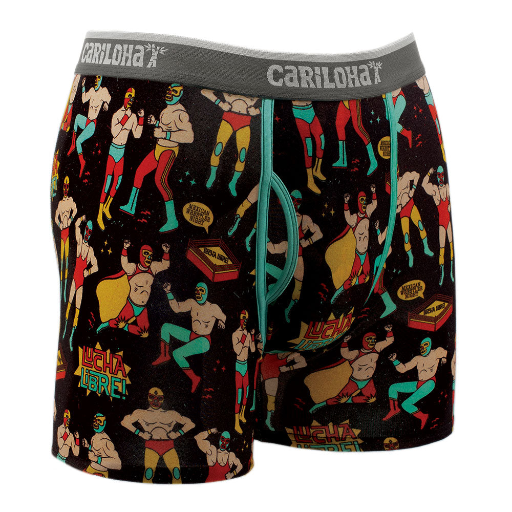 Cariloha Men's Bamboo Boxer Briefs - Breathable Underwear for Men - X-Large - Luche Libre