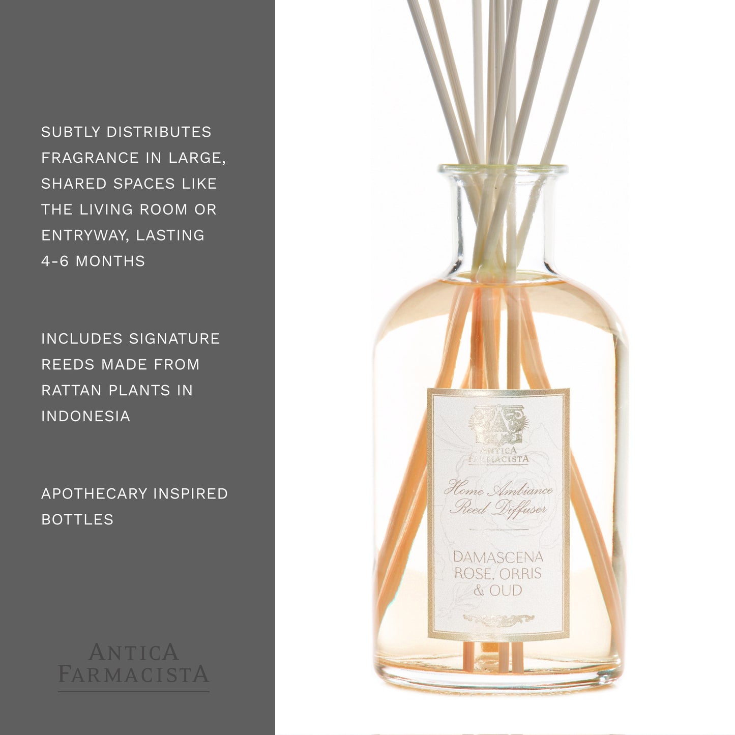 Antica Farmacista Home Ambiance Perfume, Damascena Rose, Orris and Oud, 16.9 Fl Oz