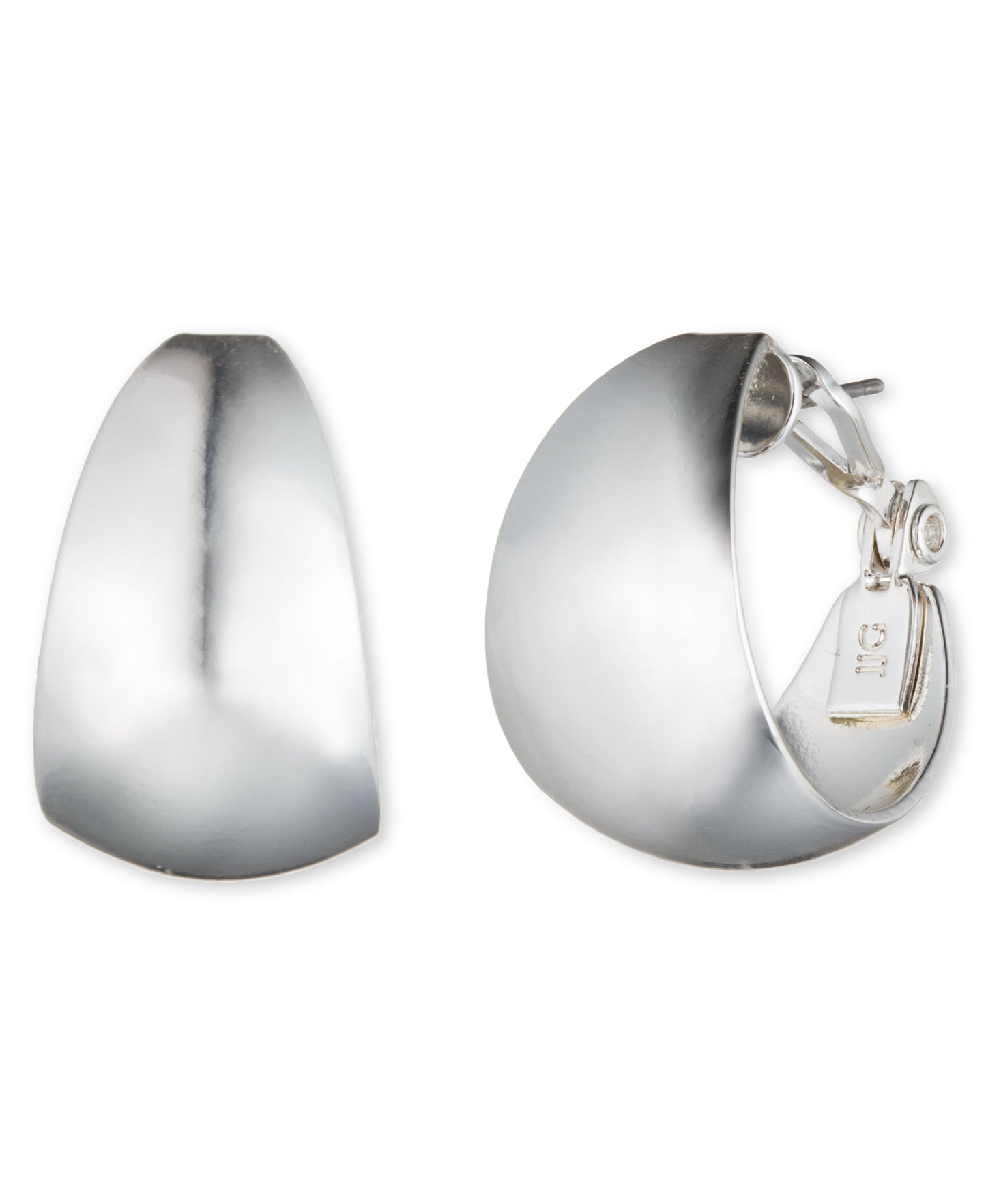 Anne Klein Classics Silvertone Medium Band Hoop Earrings, One Size