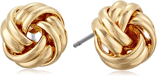 Anne Klein "Classics" Gold-Tone Knot Stud Earrings