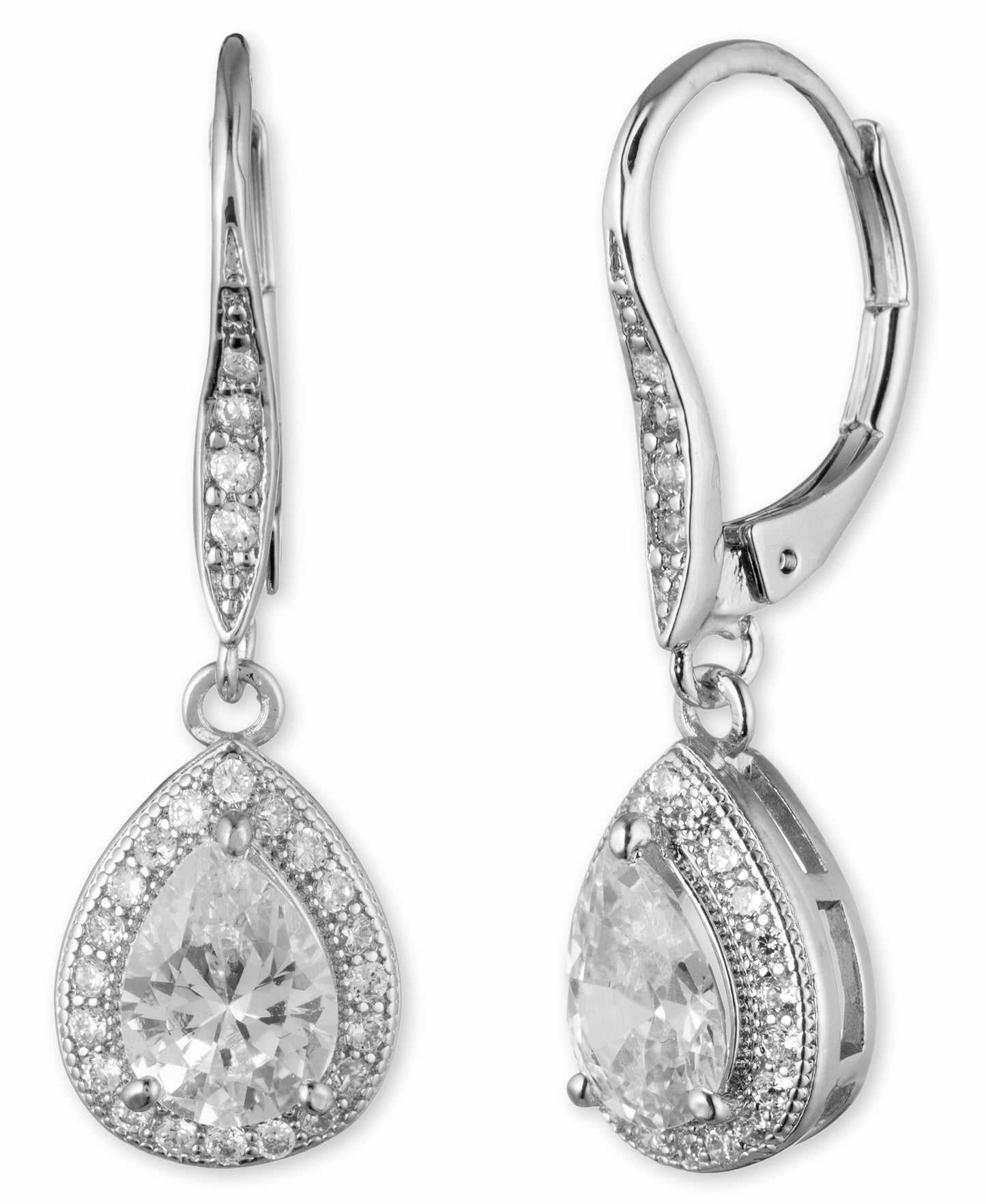 Anne Klein Classics Cubic Zirconia Pear Shape Drop Earrings