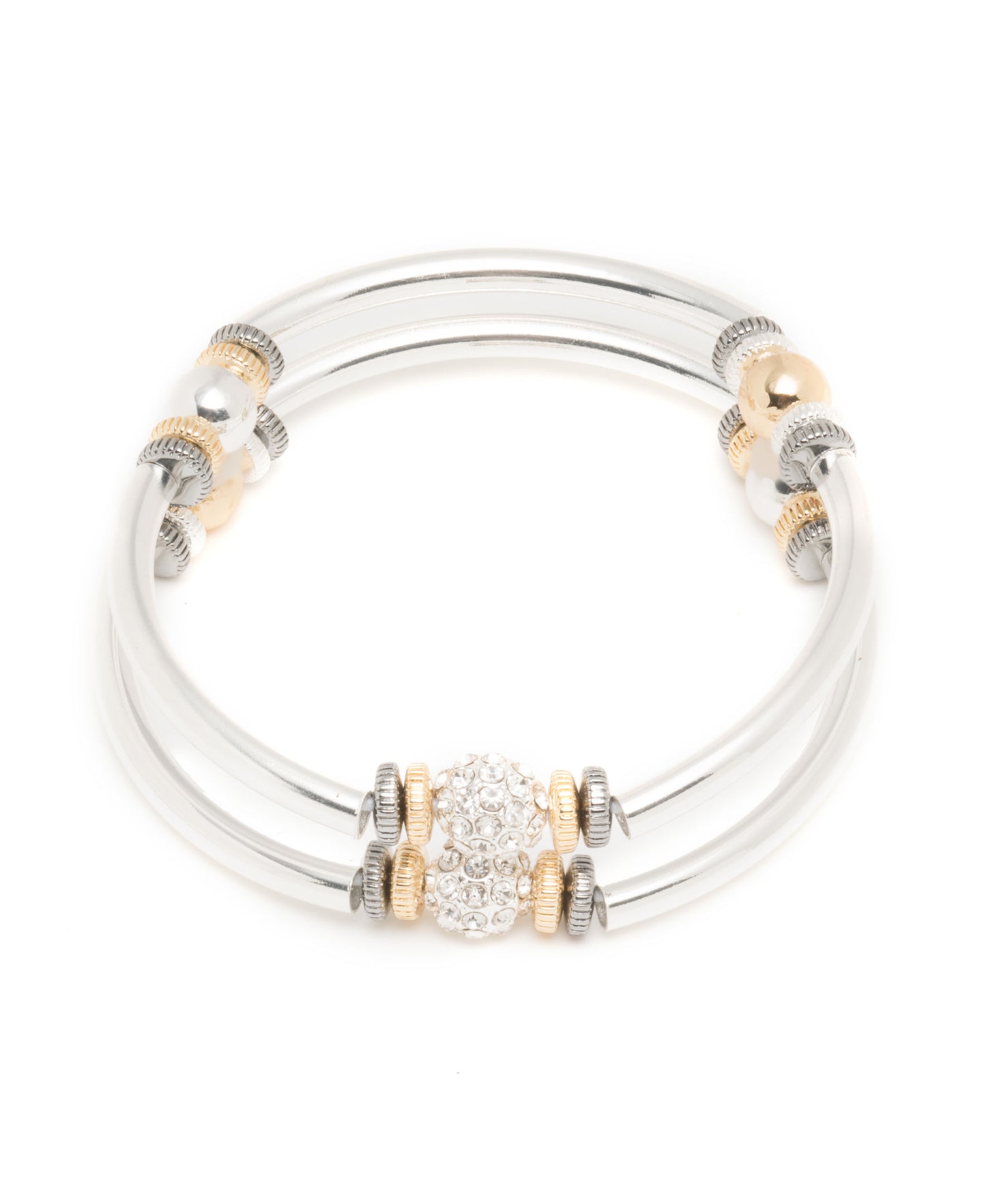 NINE WEST Women's Tri Tone Bangle Bracelet