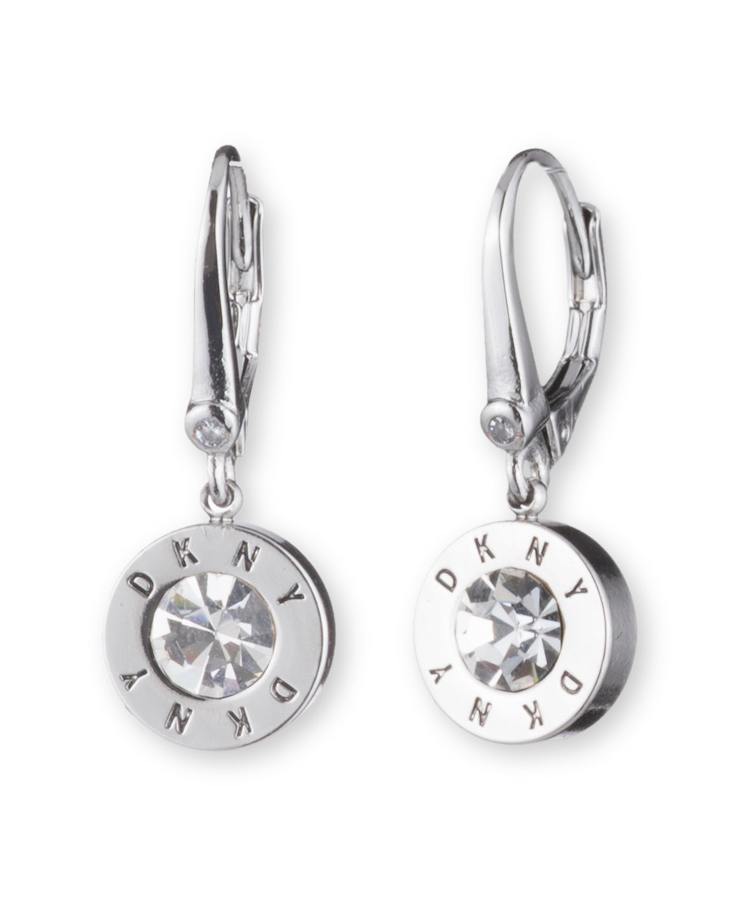 PE LOGO STONE DROP - SLV/CRY