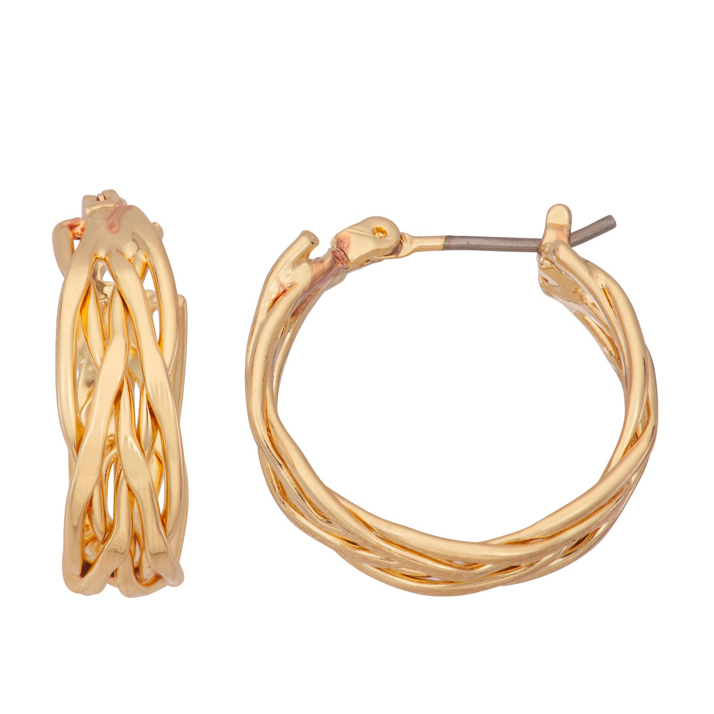 Napier Women's Gold Small Think Hoop Earrings