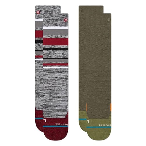 Stance Bobbin 2 Pack Kids OTC Socks (Medium, Red)