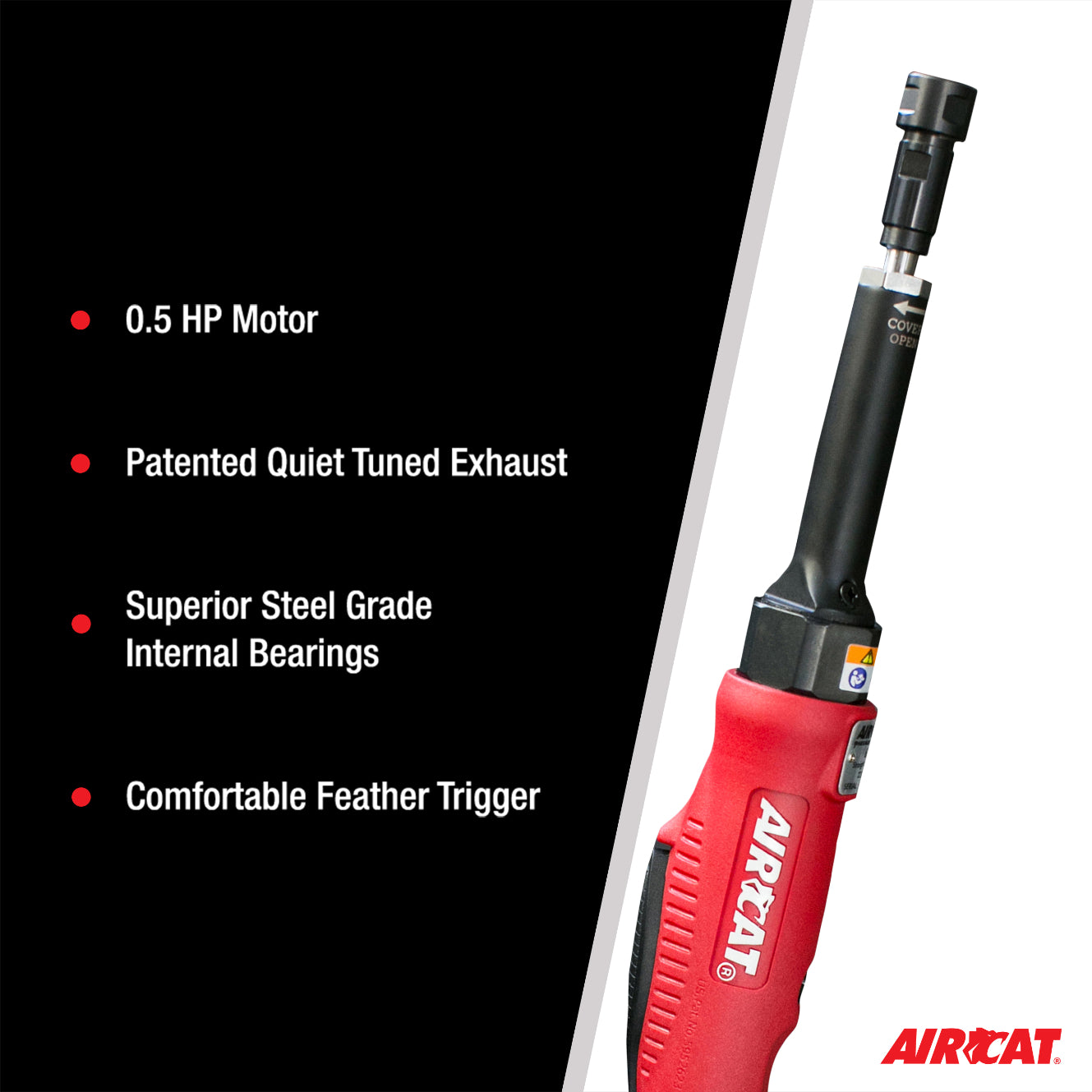 AIRCAT 6210: .5 HP Composite Extended Straight Die Grinder 22,000 RPM