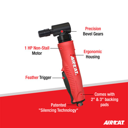 AIRCAT 6265 1.0 HP Composite Angle Die Grinder 18,000 RPM