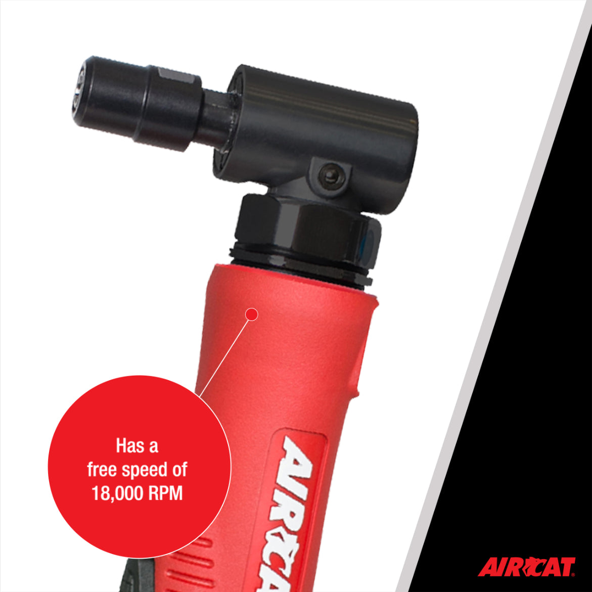 AIRCAT 6265 1.0 HP Composite Angle Die Grinder 18,000 RPM