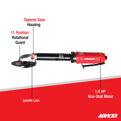 AIRCAT 6275-A 1.0 HP 4-Inch Extended Inside Cut-Off Tool with Spindle Lock 14,000 RPM