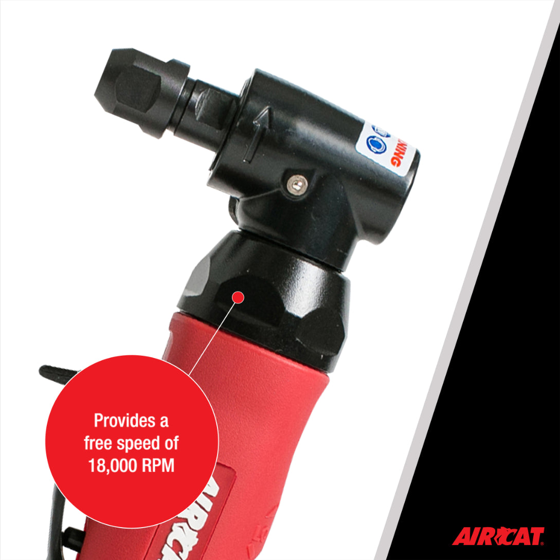 AIRCAT 6280 .75 HP Angle Die Grinder with Spindle Lock 18,000 RPM