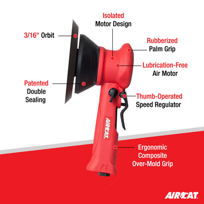 Aircat 6310-6"" Composite Dual Action Sander (Psa)