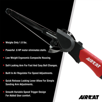 Aircat 6325: .6 HP 1/2" x 18" Composite Belt Sander