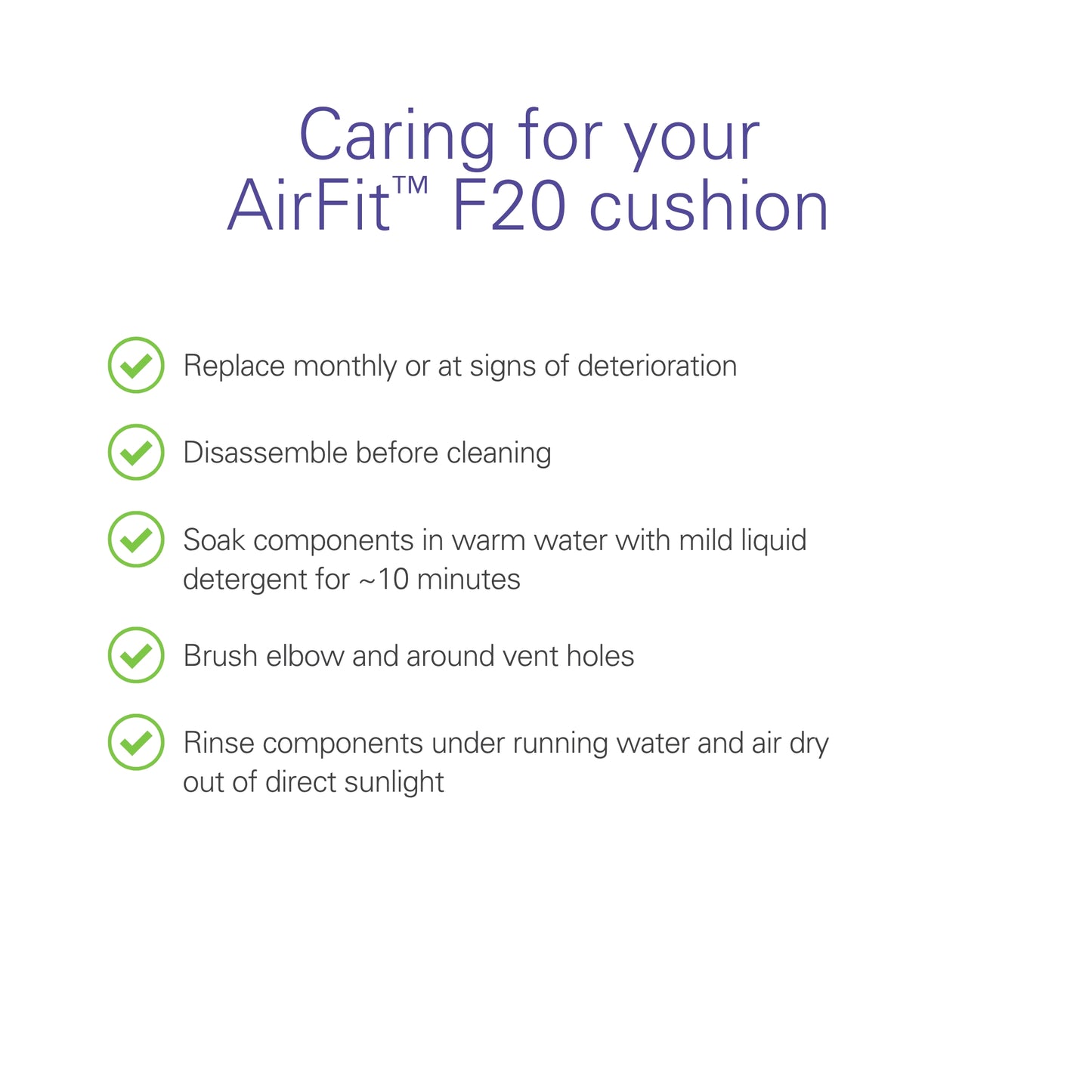 Resmed Airfit F20 Cushion replacement (S)