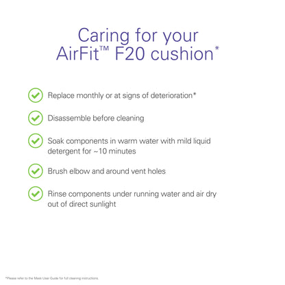 Resmed Airfit F20 Cushion replacement (M) (Original Version)