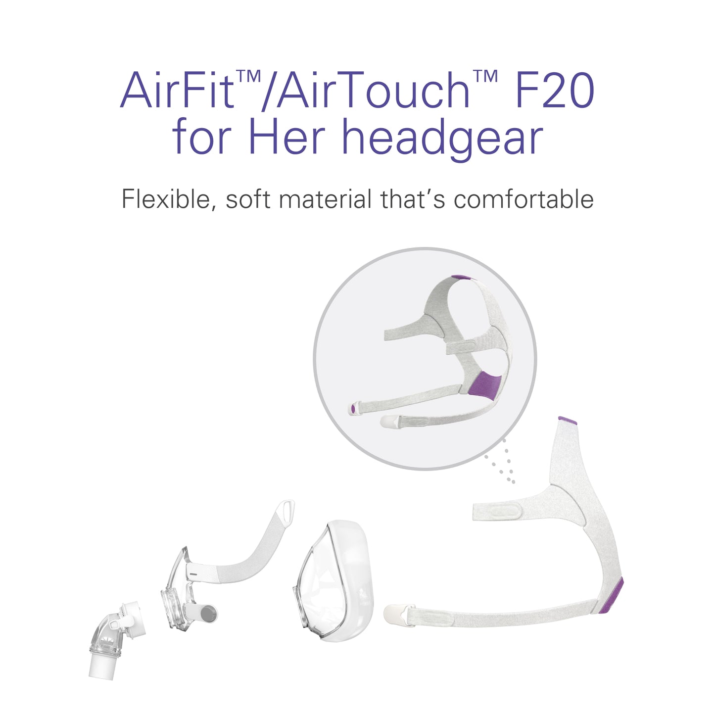 AirFit F20 replacement Headgear (Standard for Her)