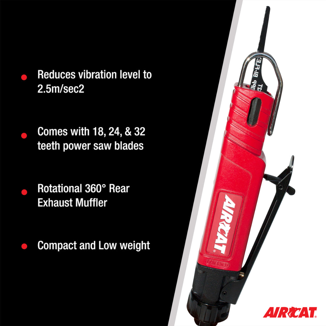AIRCAT 6350 Low Vibration Reciprocating Air Saw 9,500 Strokes per Minute