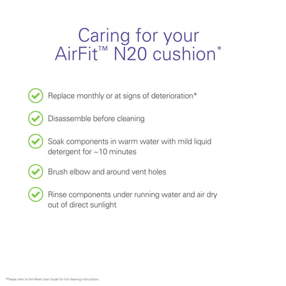 Small Resmed Airfit N20 Cushion Replacement (S) (Small)