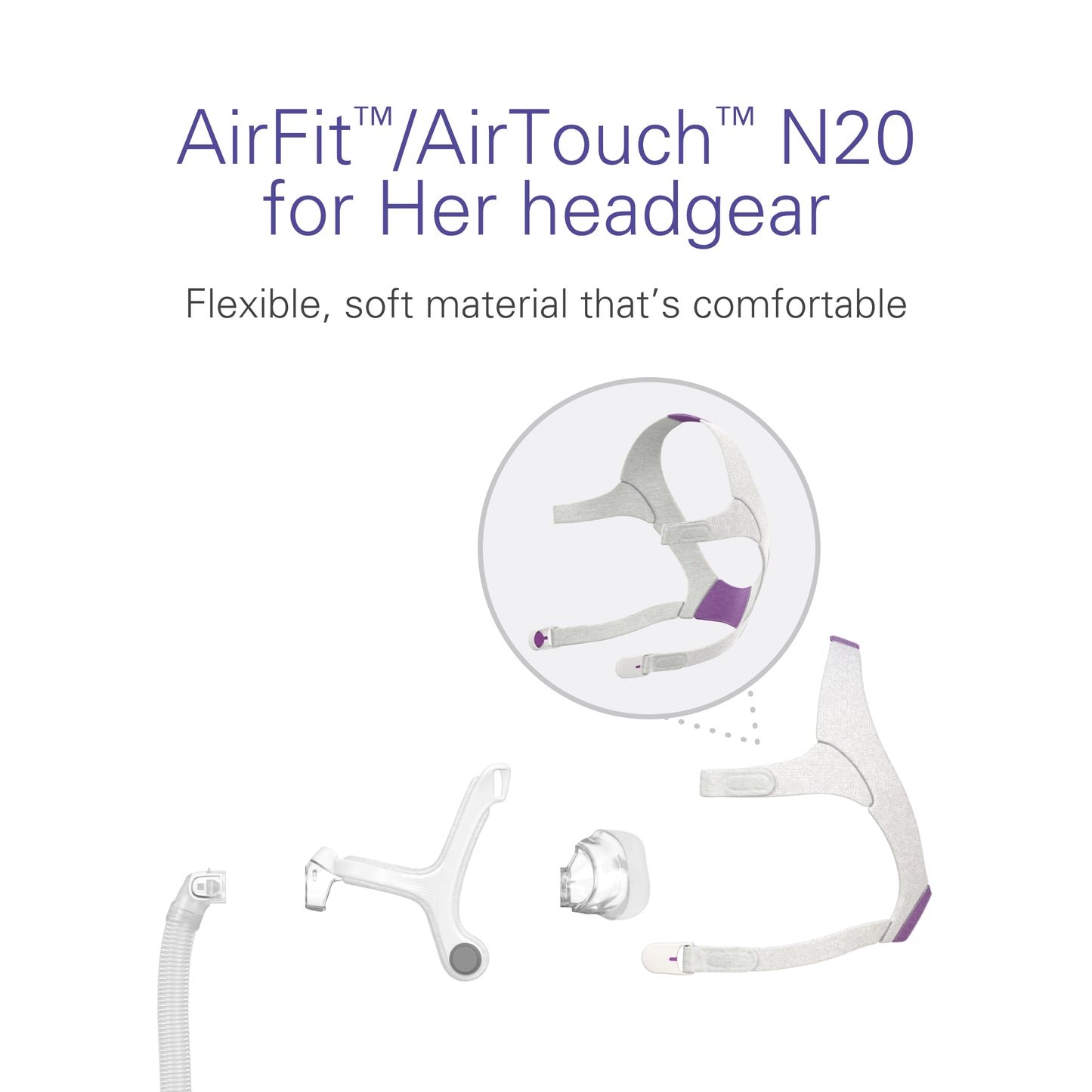 AirFit N20 for Her Replacement Nasal CPAP Mask Headgear