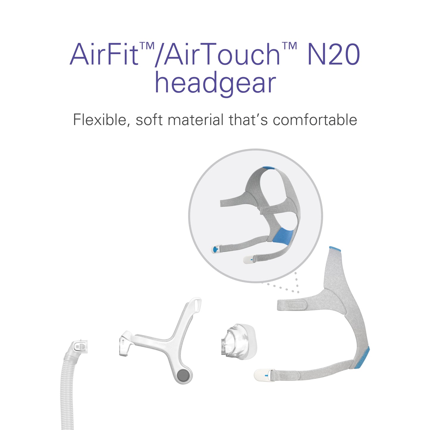 AirFit N20 Replacement Nasal CPAP Mask Headgear, Starndard (Original Version)