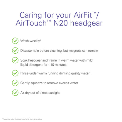 AirFit N20 Replacement Nasal CPAP Mask Headgear - Large