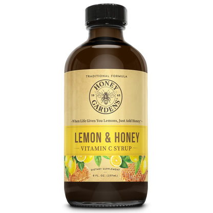 Honey Gardens Syrup - Honey & Lemon, Syrup (Btl-Glass) | 8oz