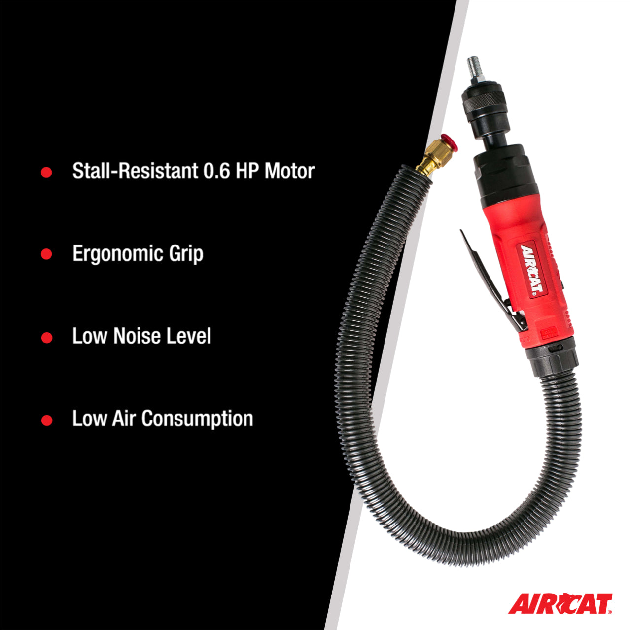 AIRCAT 6403: .6 HP Low Speed Composite Tire Buffer 3,600 RPM